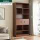 新书架落地书柜置物架客厅靠墙格子柜家用简易实木色收纳柜子储品