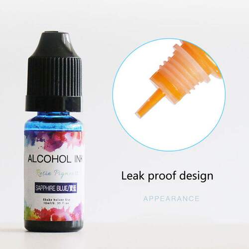好货24 Colors 10ML Art Ink Alcohol Resin Pigt Kit Liquid Res