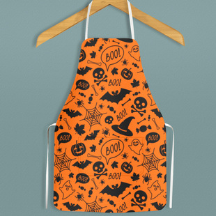 Halloween Apron Atmosphere Decoration Waist Pumpkin Kitchen