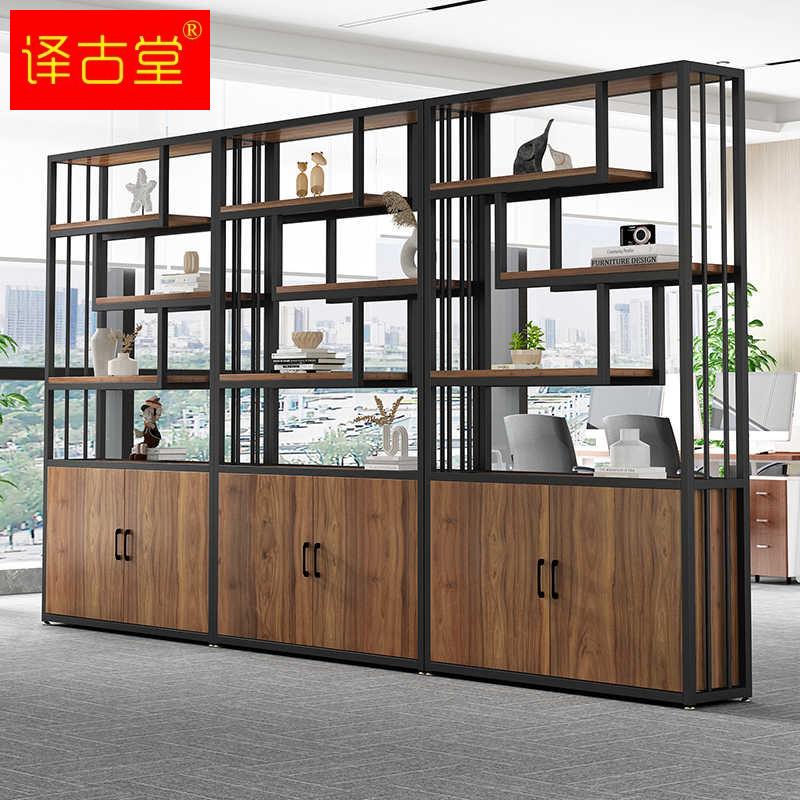 新品工业风展示铁艺隔断办公室置物架落地屏风柜客厅玄关花架书架