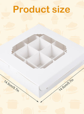 20Pcs Party Cupcake Boxes Empty White Gift Candy Boxex Inser