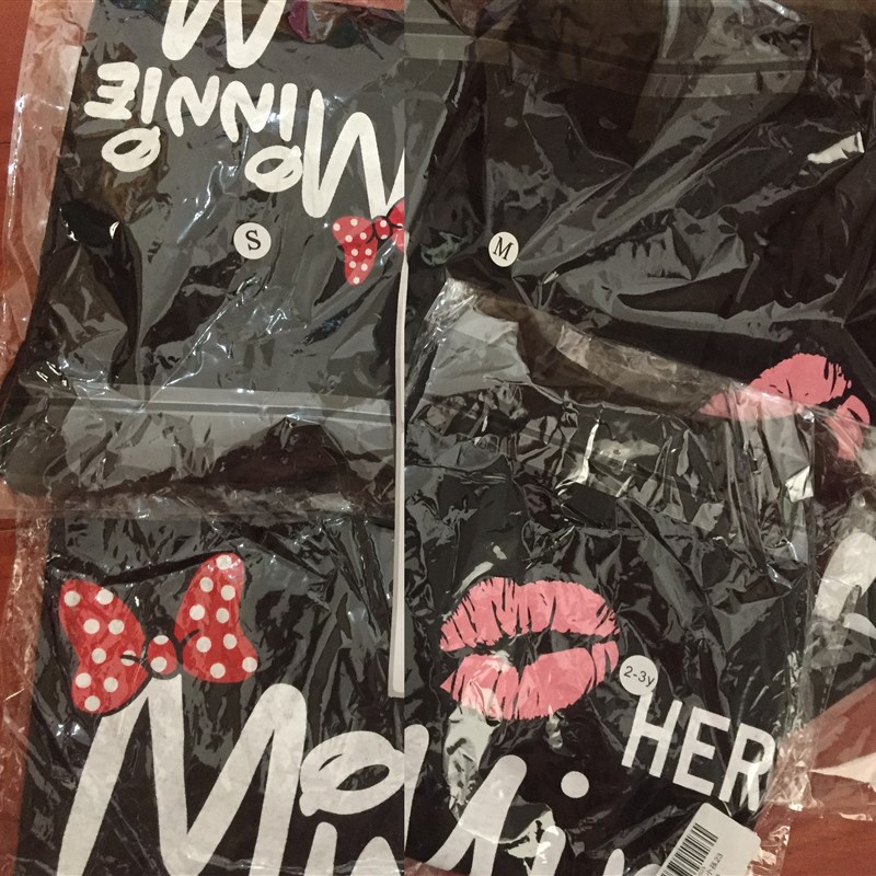 新品Bow Mother Daughter Matching T shirts Family Look Mommy
