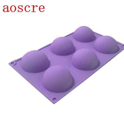 Silicone 6 Round ape Mold Muffin Pan Jelly Cupcake Candy C