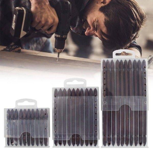 10pcs 1/4 Inch Hex Shank Anti-rust Double Head Magnetic