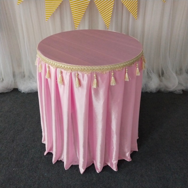 2021婚庆道具桌布香槟塔烛台桌布婚礼装饰圆桌方桌折叠桌子桌布