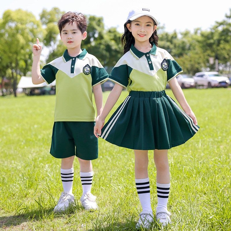 幼儿园园服夏装棉男女运动校服六一姐弟装小学生班服短袖夏季套装