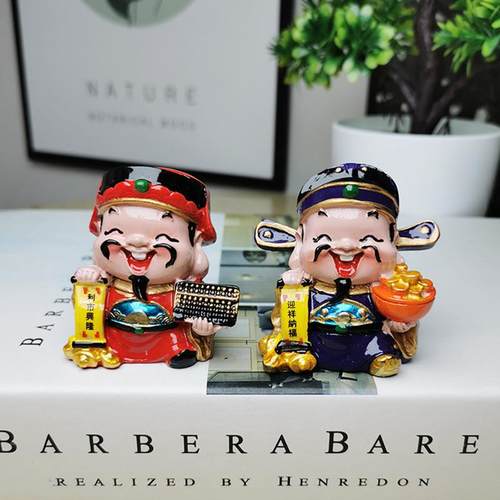 2023新款五路财神爷招财摆件创意办公室客厅电视柜玄关装饰品蛋糕