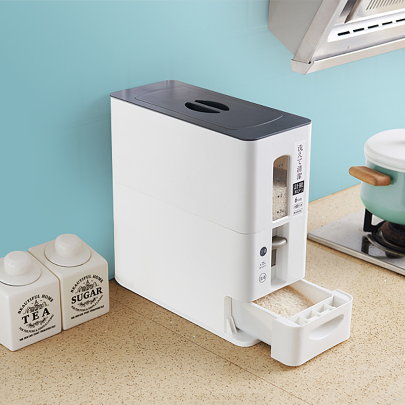 米桶防虫防潮密封日本智能计量家用装米箱20斤自动出米10kg储米缸