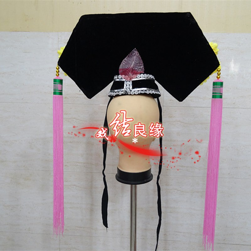 古代还珠格格旗头 宫廷宫女帽 清朝格格古装发卡 格格头饰 格格帽