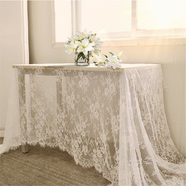 Tablecloth White Vintage Lace Rectangular Table Cloth For