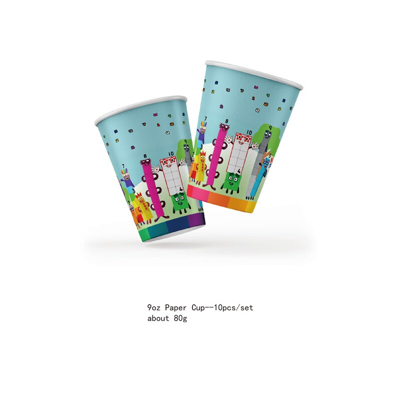 The Numberblocks Party Decoration Birthday Sets Banner Cup P
