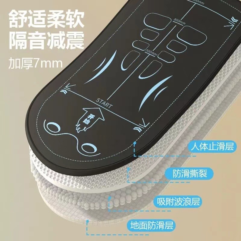 健腹轮专用垫刻度垫腹肌轮垫子瑜伽男士健身跪垫训练运动建腹加厚
