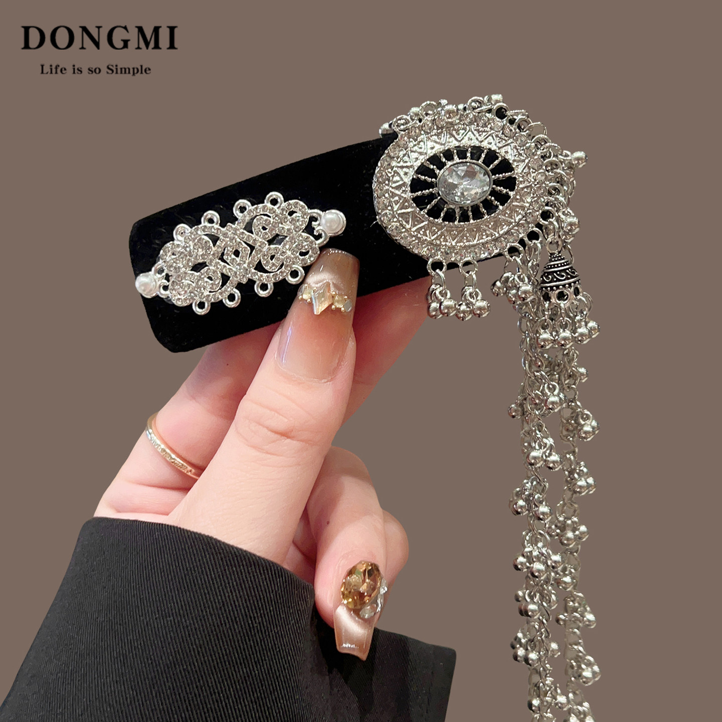 易梦玲同款古风流苏铃铛发夹女2026新款民族风侧边刘海夹高端发饰,饰品/流行首饰/时尚饰品新,发饰,淘宝优惠券,粉丝福利购,淘宝优惠卷