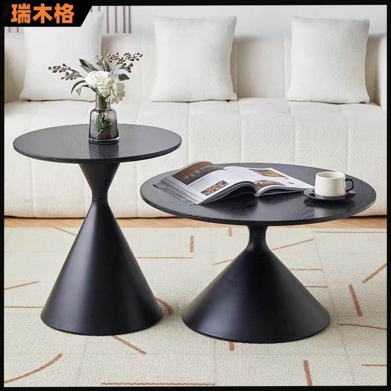 网红奶油风实木茶几北欧家用客厅小户型组合现代茶几简约圆形茶桌,3C数码配件,USB灯,淘宝优惠券,粉丝福利购,淘宝优惠卷