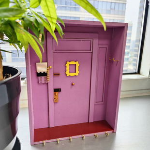 Keychain Monicas Door Purple Friend Frame Hang Show