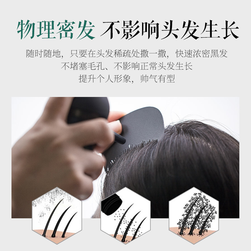 头发纤维粉增发补发粉喷雾增多发神器密发际线少稀疏秃顶填充遮盖