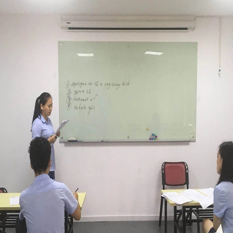 极速3C磁性防爆钢化烤漆玻璃白板黑板墙家教培训会议白板公告栏留