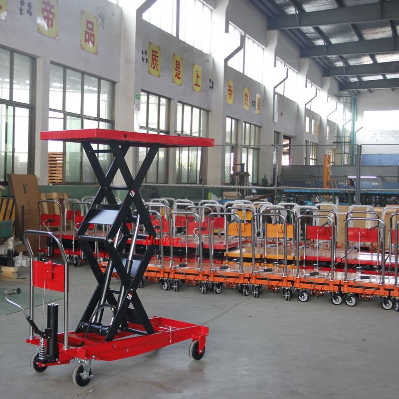 现货PTS500手动平台模具平台车液压车台车液压平台升降手推拖车