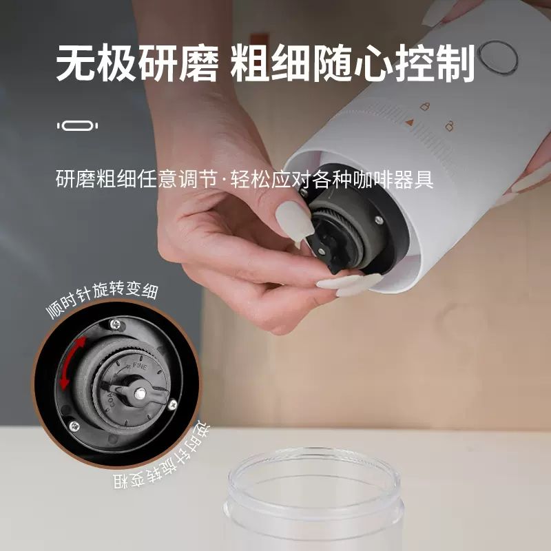 咖啡豆研磨机电动咖啡磨豆机全自动便携小型咖啡机家用一体研磨器