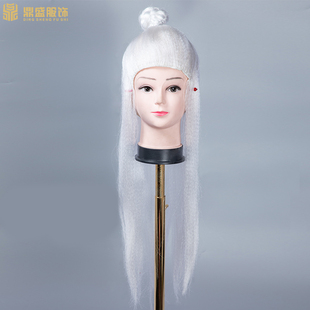 京剧戏曲舞台演出道具小生头套董永头套古装假发青年头套人造丝