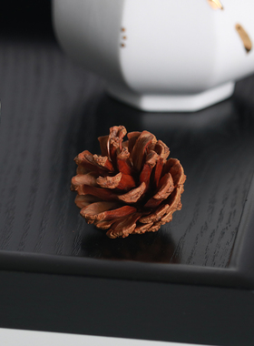 新中式禅意金色陶瓷花瓶托盘组合摆件设茶几书房样板房间软装饰品