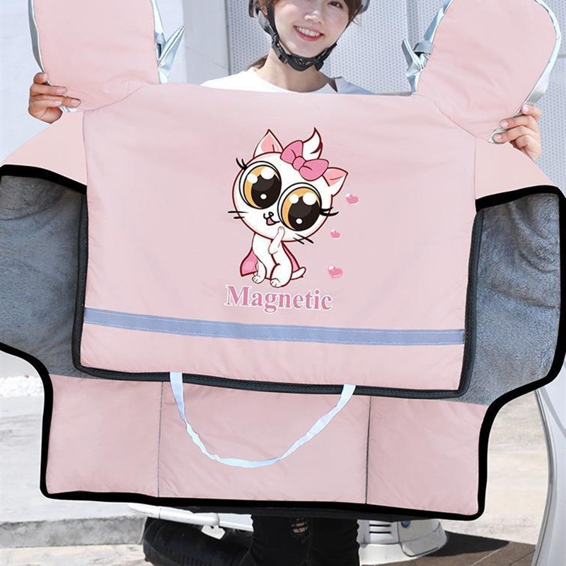 2023电动车挡风被冬季保暖加绒加厚水雨摩托电动车加大风罩