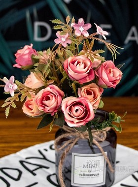 12 Heads Silk Rose Artificial Flower Gerbera Daisy Fake Flow