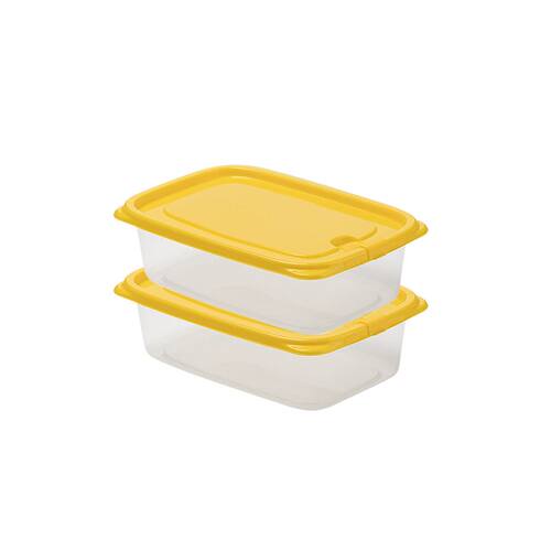 极速茶花塑料保鲜盒贝格1200ml2个冷冻收纳餐盒饭盒密封盒颜色