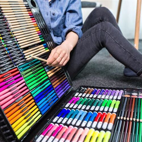极速儿童套装绘画水彩笔工具美术礼物画笔蜡笔礼盒生日小学生画画
