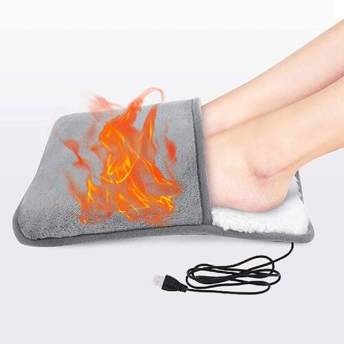 好货USB Electric Heating Pad Warm Slippers Feet Warm Slipper