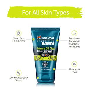 Himalaya Himalaya Mens Intense Oil Clear Lemon Face Wash  D