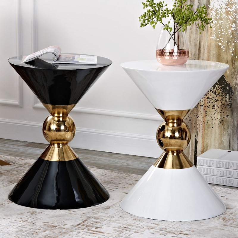 Luxurious style living room side tables Gold Tea-table sofa