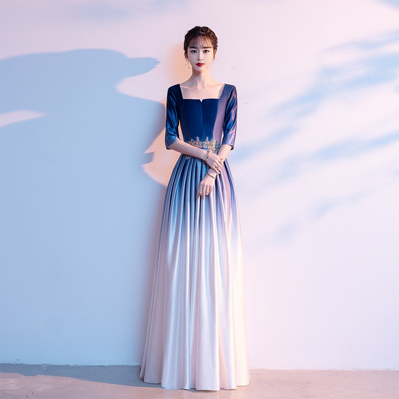 好货气质大合唱演出服女长裙成人舞台合唱团服装宴会主持诗朗诵指