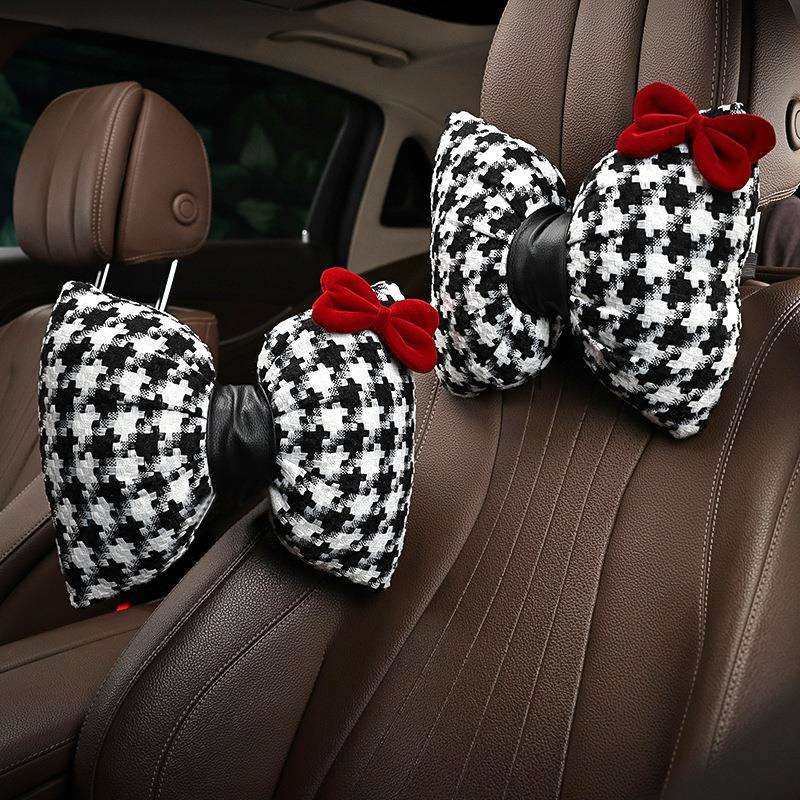 格子蝴蝶结汽车头枕女座椅车载护颈枕女神款车内装饰内饰用品大全,农机/农具/农膜,播种栽苗器/地膜机,淘宝优惠券,粉丝福利购,淘宝优惠卷