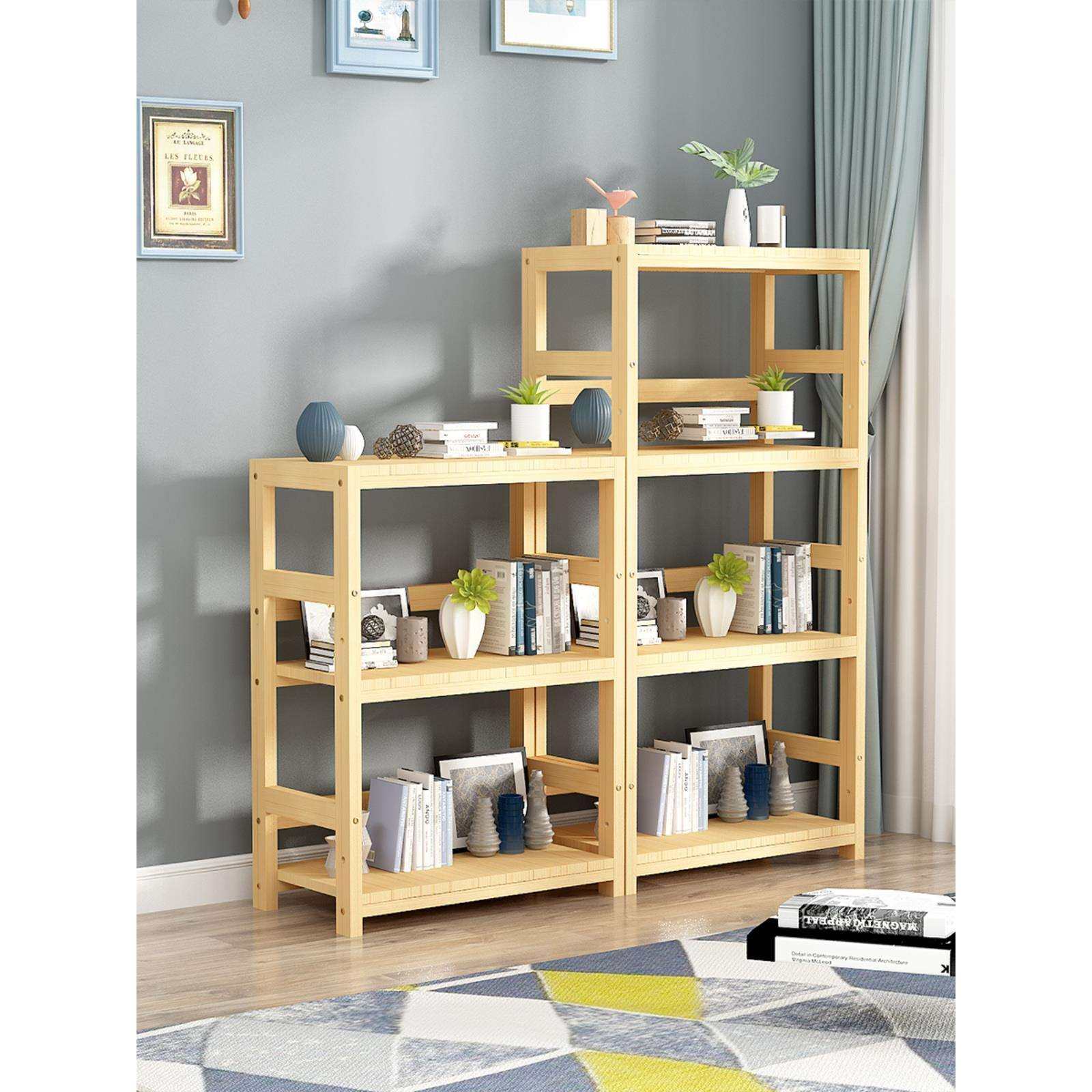 cs宽45实木置物架落地式深排骨架书架货架厨房微波炉收纳架阳台松,农机/农具/农膜,播种栽苗器/地膜机,淘宝优惠券,粉丝福利购,淘宝优惠卷