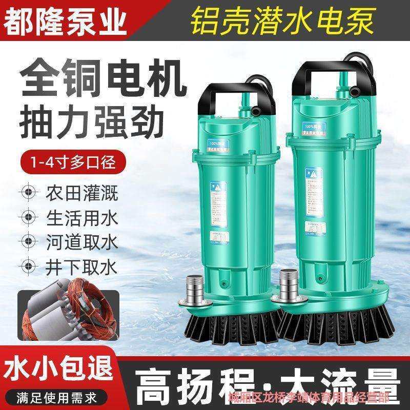 潜水泵220V高扬程专用农用灌溉家用高压化粪池大功率抽水水泵电动