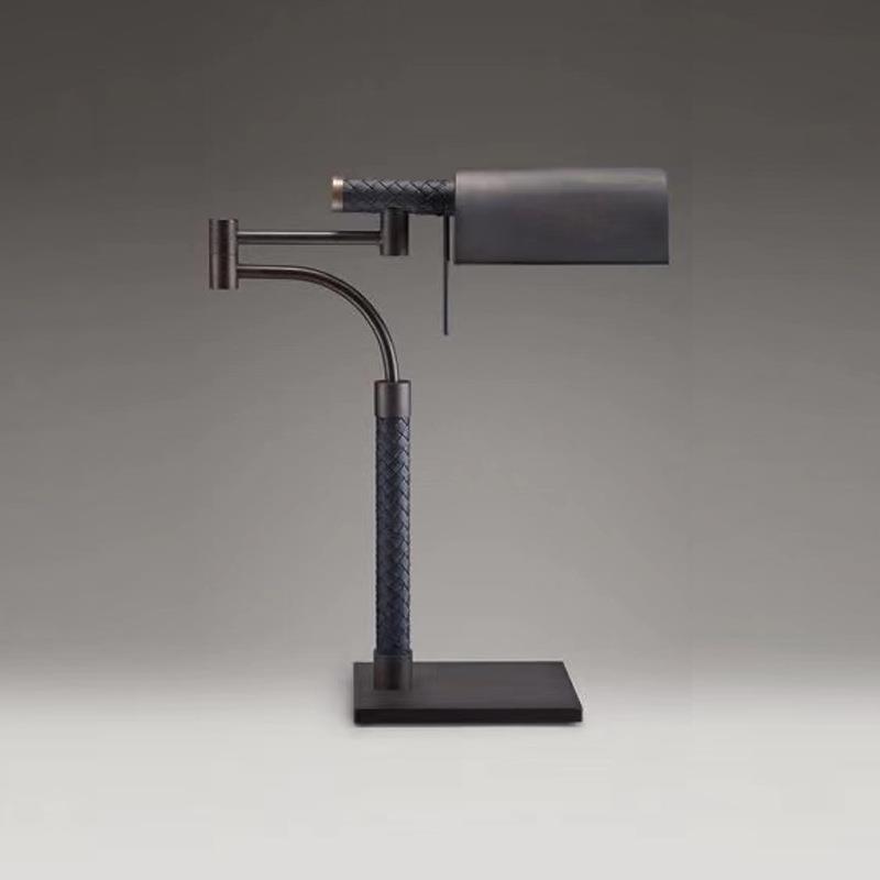 意大利后现代简约铁艺皮革卧室装饰台灯设计师客厅书房个性落地灯