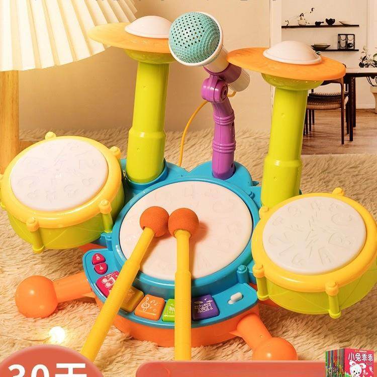 儿童打鼓玩具宝宝架子鼓乐器早教手拍鼓婴儿1一2到3岁男女孩6