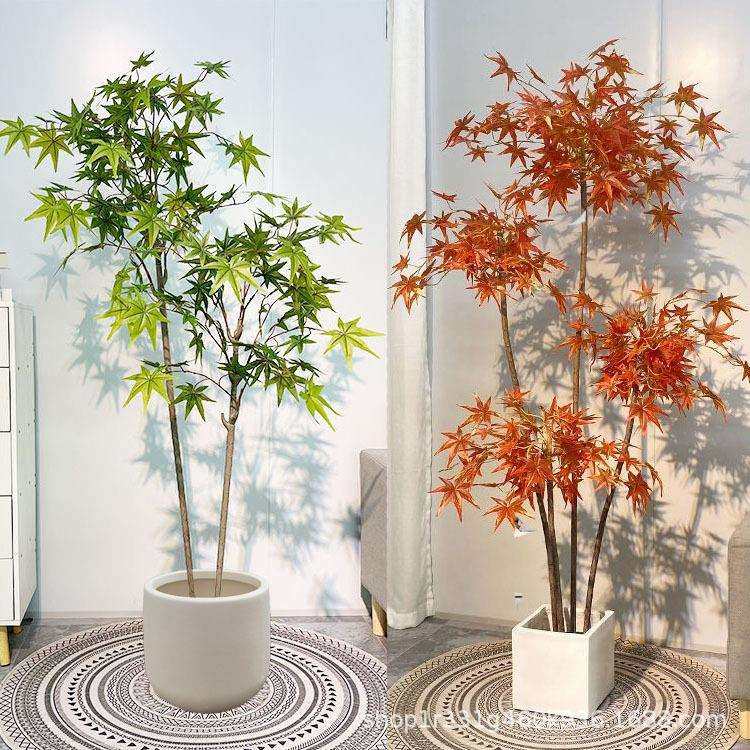 仿真红枫树盆栽北欧现代轻奢客厅房间摆件网红室内落地假树造景,农机/农具/农膜,播种栽苗器/地膜机,淘宝优惠券,粉丝福利购,淘宝优惠卷