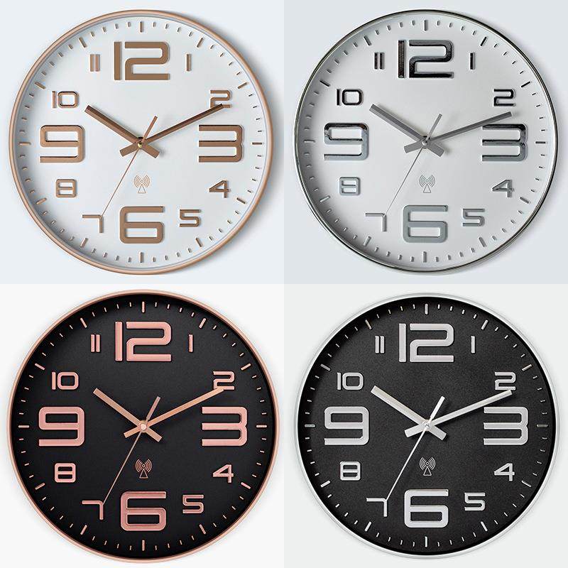 大字款轻奢电波钟自动对钟表客厅时尚简约跨境高端时钟静音30cm,农机/农具/农膜,播种栽苗器/地膜机,淘宝优惠券,粉丝福利购,淘宝优惠卷