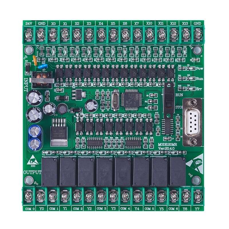 国产PLC工控板 FX1N FX2N 20MR 20MT在线下载监控 可编程控制器