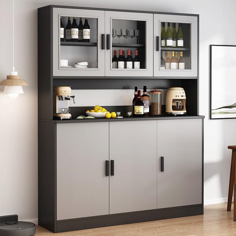 M1餐边柜家用客加高碗柜现代简约靠墙置物柜家用简易落地收纳柜