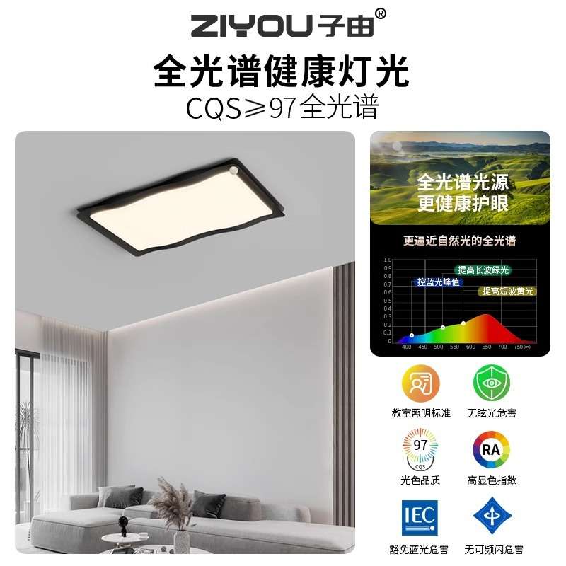 意式极简客厅吸顶灯现代简约2025新款创意卧室灯全屋套餐组合灯具