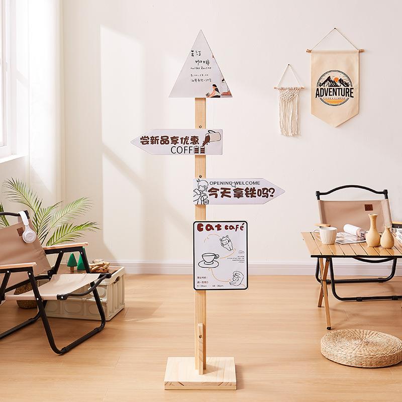 指引牌导向牌婚礼户外露营立式指示牌景区商超幼儿园实木导视牌子