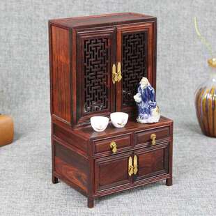 工艺品木雕摆件微型家具高低柜明清微缩小家具仿古模型柜子橱其他