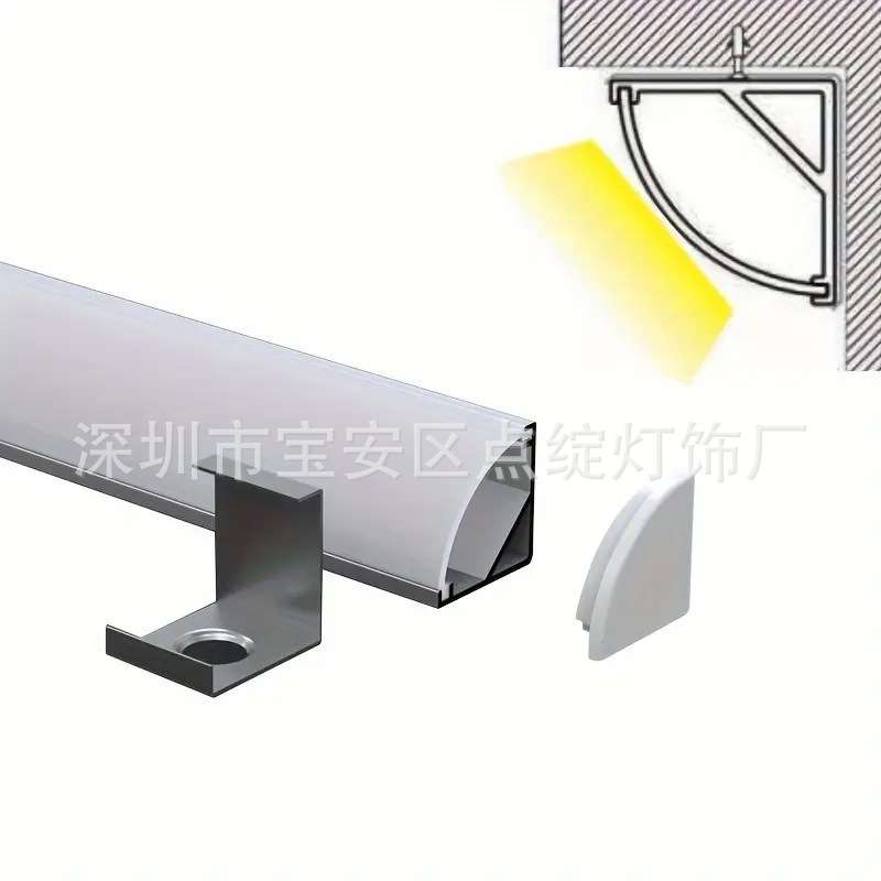 LED线条灯铝槽，V型硬灯条铝壳，跨境热销，现货直供