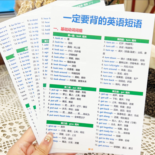 英语短语答题技巧认知卡