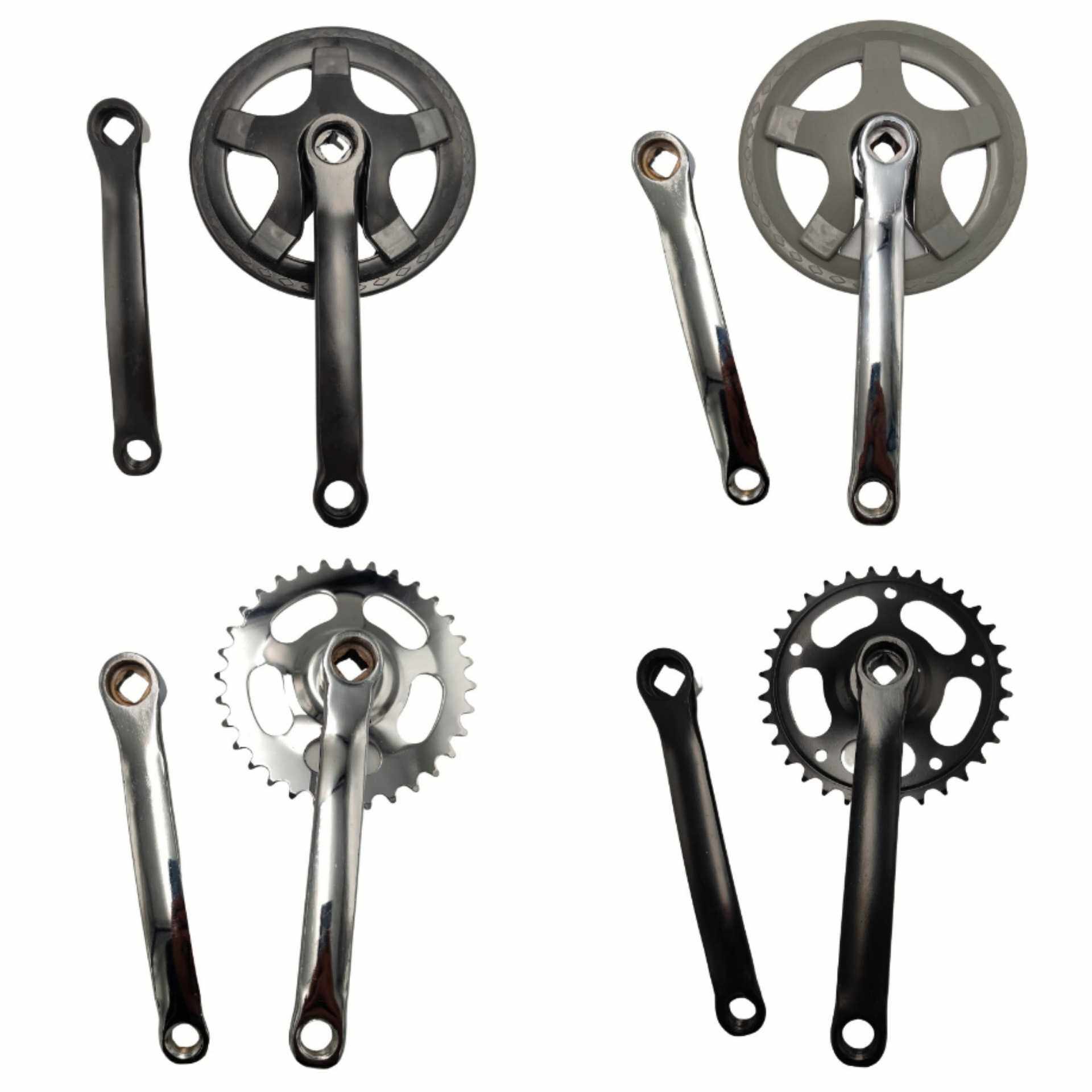 山地自行车牙盘32*36*40齿黑色单速方口轮盘折叠车牙盘自行车曲柄