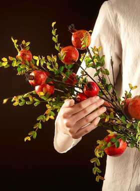 仿真石榴果子 豆枝浆果仿真花家庭装饰婚庆假花GFT243