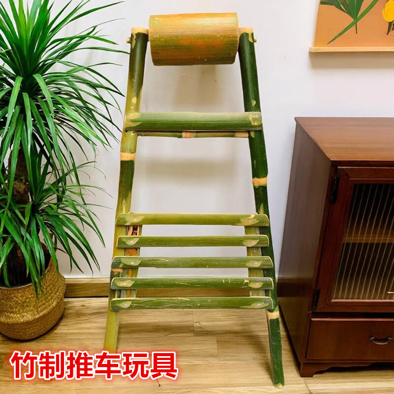 幼儿园儿童户外游戏器材竹子手推车独轮车玩具运动会道具感统教具